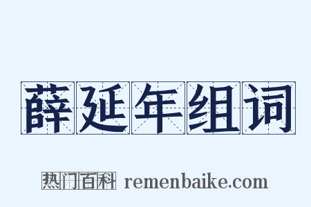 薛延年组词是什么意思的图片